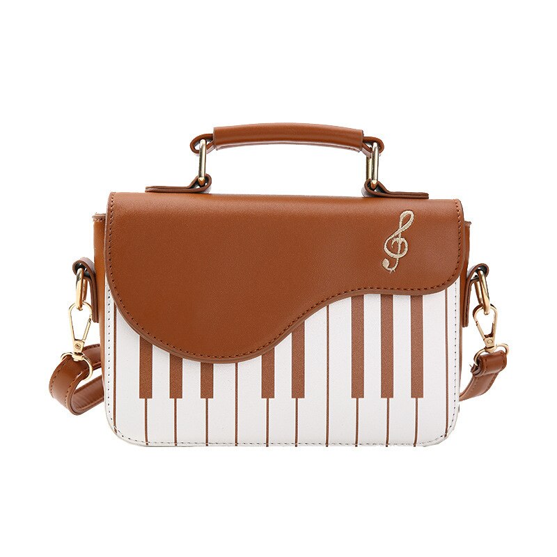 Neue Frauen persönlichkeit klavier tasche Süße Dame Umhängetasche Weibliche Schulter handtasche Mädchen Schöne Tote crossbody: brown