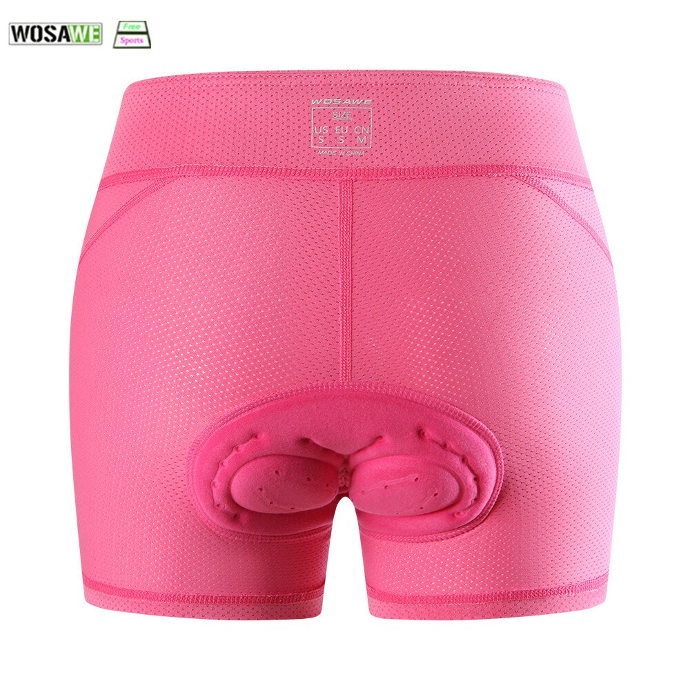 WOSAWE pantaloncini da bici da donna intimo da ciclismo 3D imbottito MTB Mountain Bike pantaloncini da ciclismo Design ergonomico