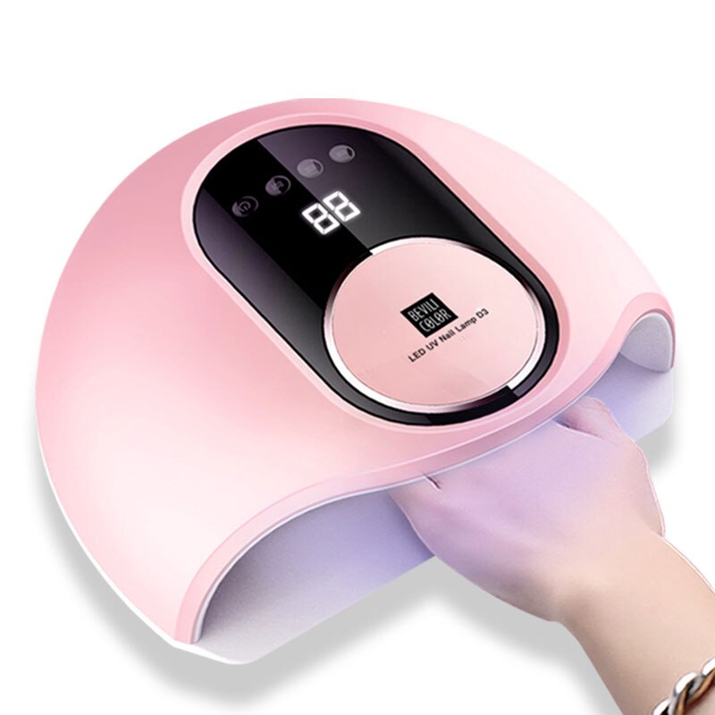 168W UV lámpara LED para secado de uñas para todos los geles 42 LEDs polaco luz de sol temporizador 10/30/60/120s para lámpara de uñas seco manicura: Pink Lamp for Nails