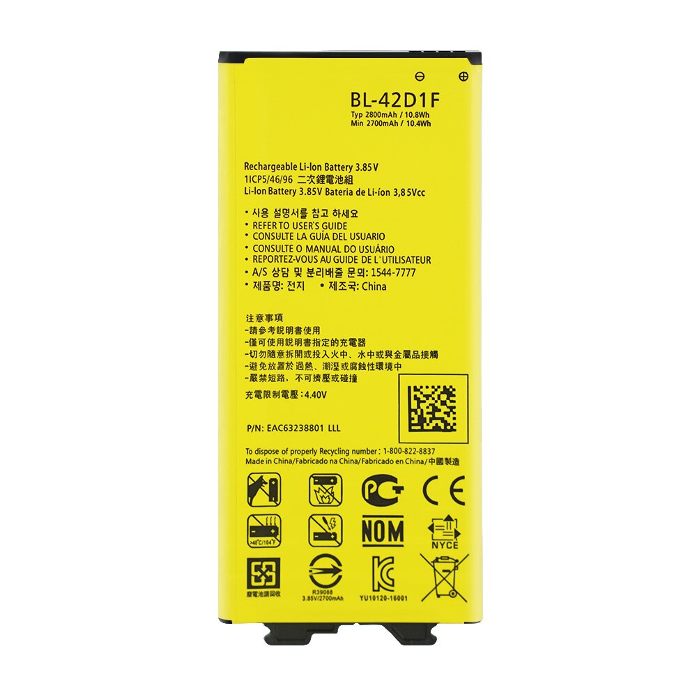 OHD D'origine Batterie De Téléphone Pour LG G3 G4 G5 V20 K10 LTE Batterie BL-53YH BL-51YF BL-42D1F BL-45A1H BL-44E1F Batteries: For LG G5