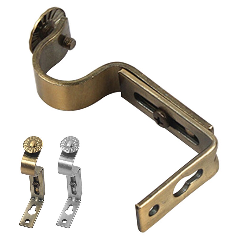 Holder Home Window-Dressing Fixed Curtain Rod Bracket Iron With Screws Decorative Support Hardware Modern Practical Easy Install