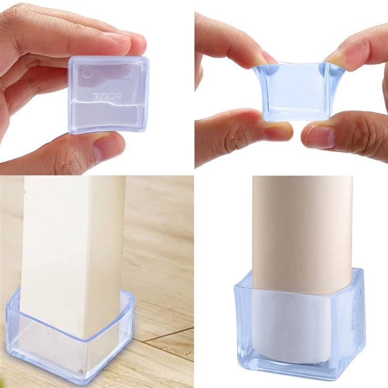 40Pcs Desk Legs Protective Cover Chair Leg Caps Floor Protector Furniture Foot Covers Foot Table Leg Mat For Home Office Shop