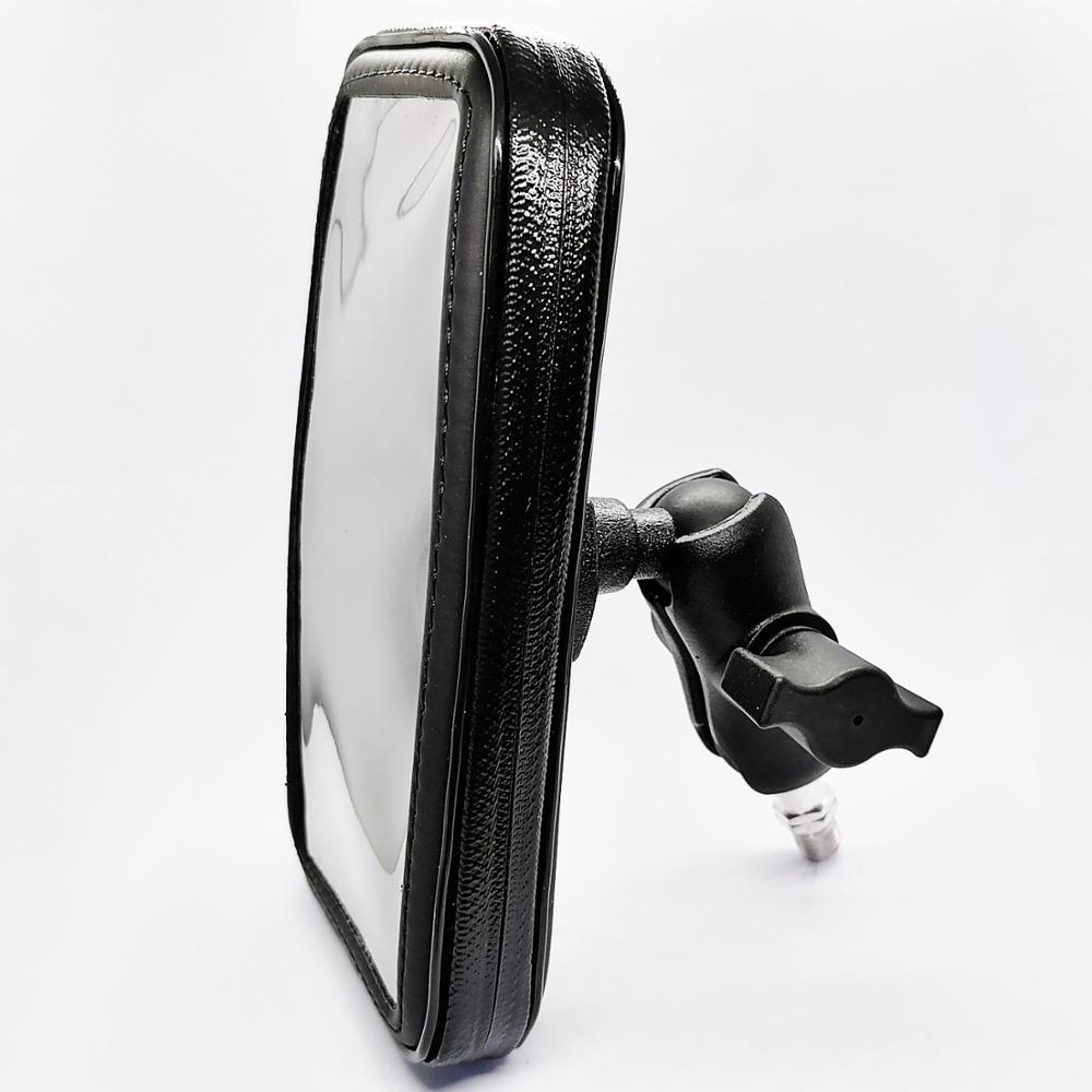 Mobile Phone Water Resistance Case 6 CM Aluminum Alloy Double Socket Arm With 1 inch Ball Mount M10 Screw for Motorcycle Scooter
