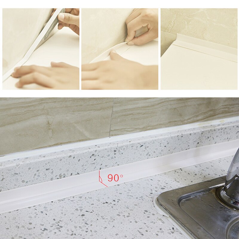 Kitchen Moldproof Waterproof Tape Moisture-proof Sink Gap To Fill The Beauty Seam Stickers Toilet Stickers Corner Line Seal