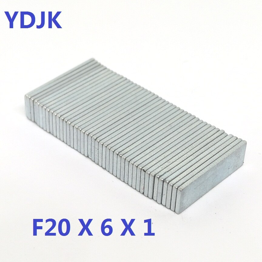 10 20 50 100PCS/LOT N42H Neodymium Magnet 20*6*1 Powerful NdFeB Magnet 20x6x1 Strong Block Permanent Magnets 20 x 6 x 1