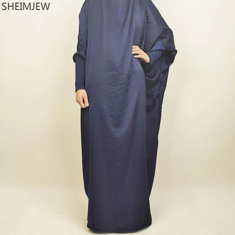 Abito da donna medievale Dubai Türkiye Abito grande altalena tinta unita Abbigliamento genitore-figlio Ramadan Eid Al-fitr Abiti da preghiera musulmani