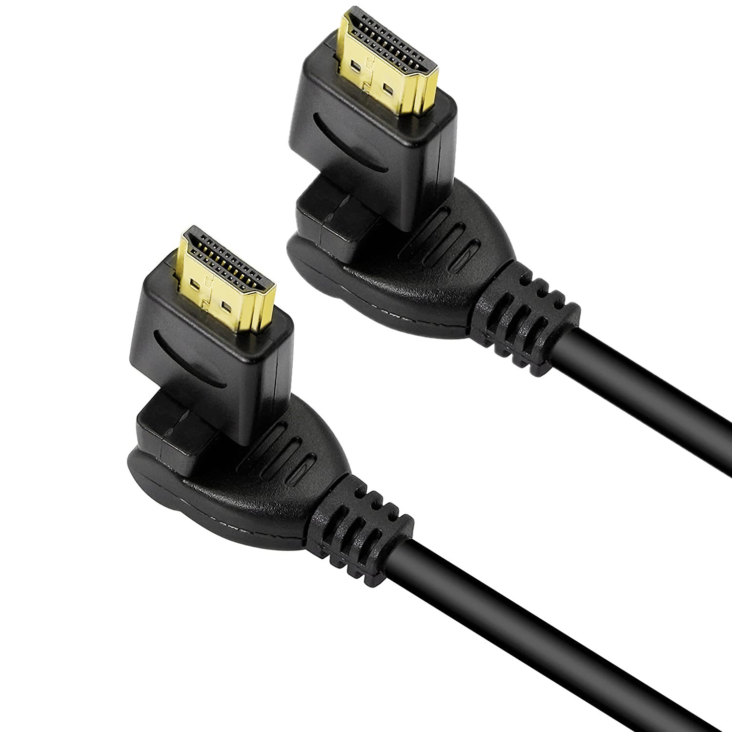 Cable adaptador giratorio HDMI 2,0, Cable macho de versión 2,0, giratorio de 360 grados, ajustable, línea angular derecha e izquierda