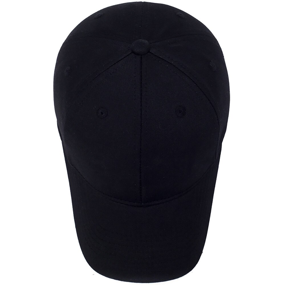 Gorra de béisbol de Color sólido, negra, Snapback, sombreros, ajustada, informal, Hip-Hop, sombreros para hombres y mujeres