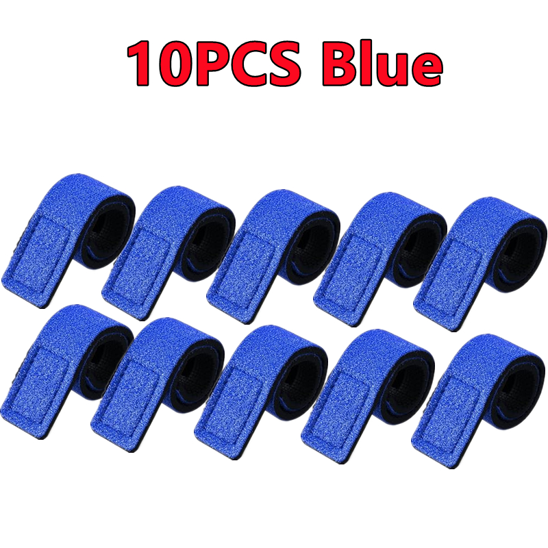 30-3 Uds. Soporte de amarre para caña de pescar, correa para aparejos, envoltura elástica, banda de pesca, soporte para poste, lazos de sujeción, accesorios para herramientas al aire libre: Marrón