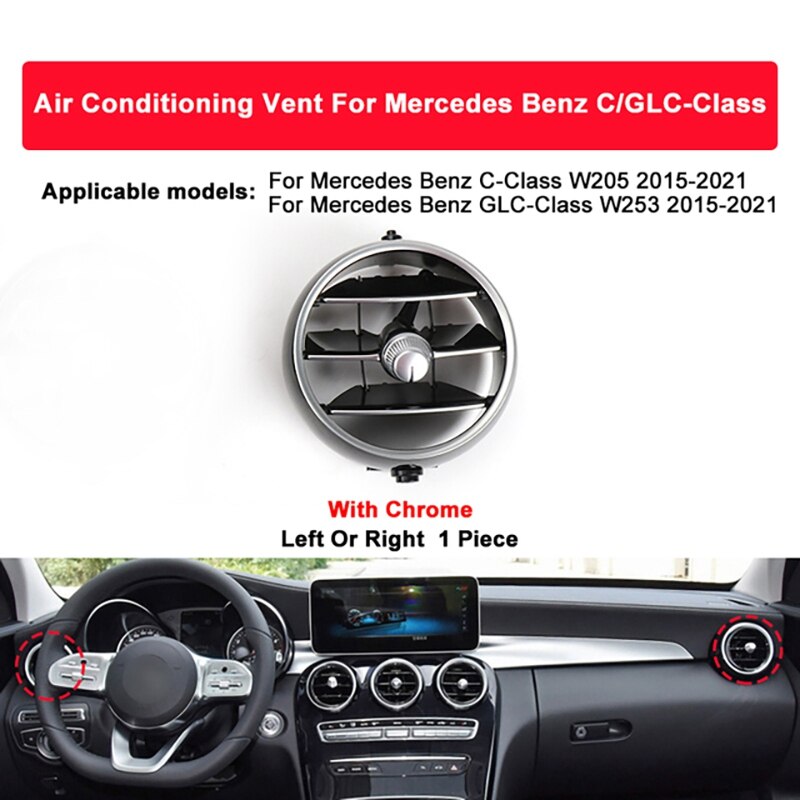 Instrumento de salida de aire acondicionado de escritorio, tobera A/C, ventilación de aire, accesorios plegables para Benz clase C W205 GLC W253 15-21