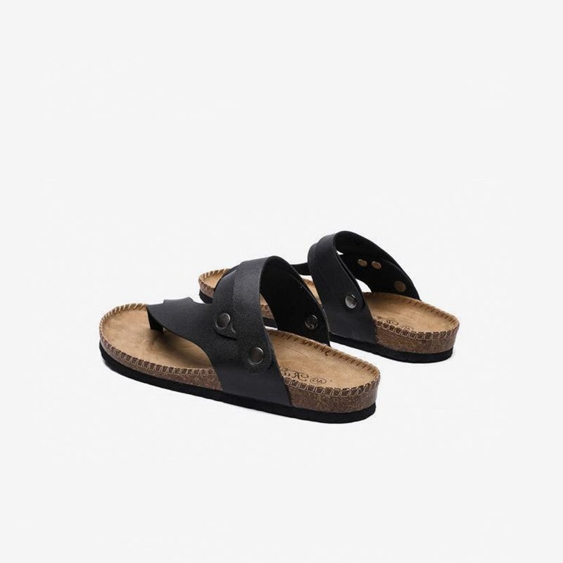 Leren slippers voor heren witte sandalen zomerschoenen heren romeinse sandalen platte schoenen heren sandalen heren casual schoenen
