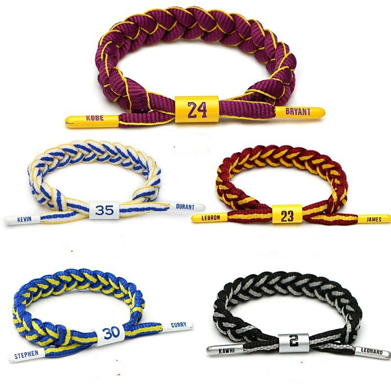 Braccialetto da uomo caldo di moda Bryant braccialetto da basket stella da basket braccialetto sportivo bracciale numero 24