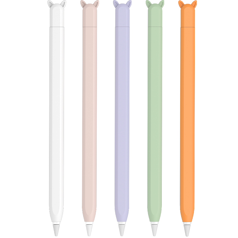 For Apple Bunny Ear Pen Case 1st And 2nd Generation White/Pink/Purple/Orange/GreenFull Coverage Ensures Excellent Protection