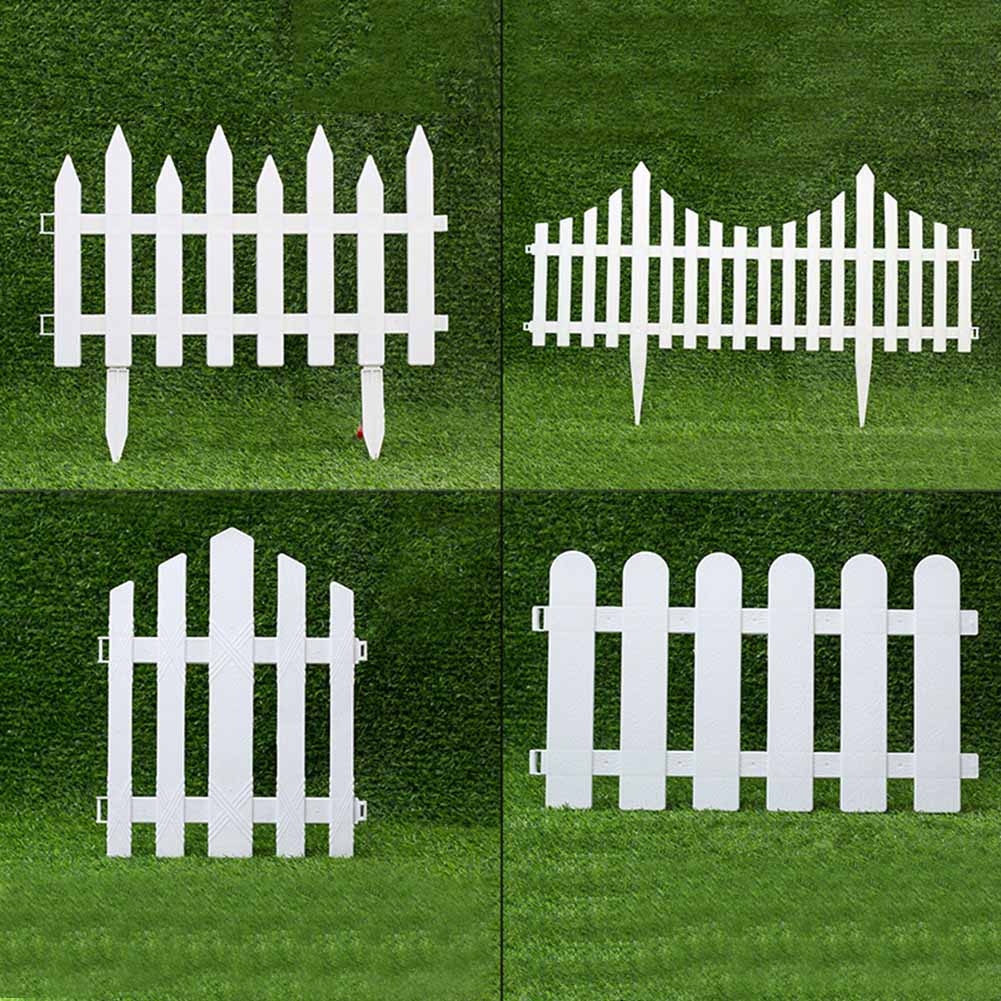 White PVC Plastic Fence European Style For Garden Driveway Gates Christmas Tree YE