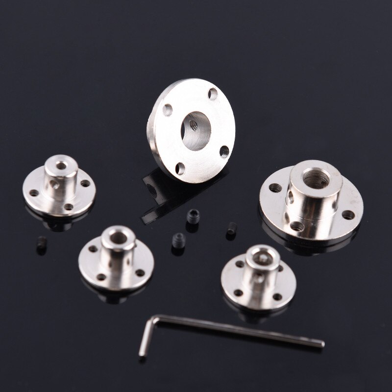 Omni wheel Flange Coupling Aluminum alloy diameter 5 6 8 10mm 12 14 15 16 18 mm keyway coupling