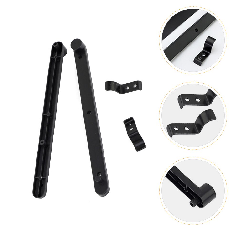 2pcs Drawer Slides Side Mount Rails Track Guide for Cabinets Shoe Cabinets: Black