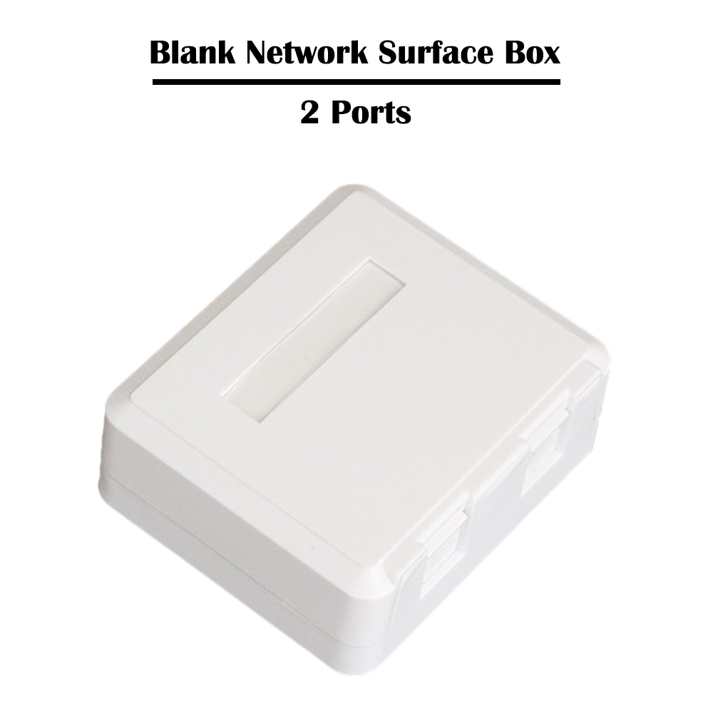 10 Pieces/lot 2 Ports Blank Surface mounted Box for UTP,STP Cat 3,Cat 5e,Cat 6 Keystone Jack,Plug,Network Cable LAN