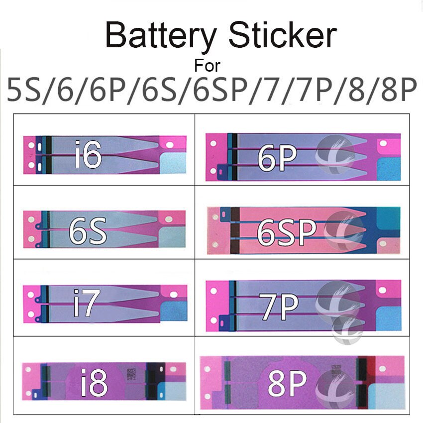 50 teil/los Batterie Aufkleber Für iPhone 11 Pro Max 11Pro X XS XSM Max XR 8 8P 7 7P 6 6P 6S 6SP Plus 5 5S 5C SE 4 4S Klebstoff