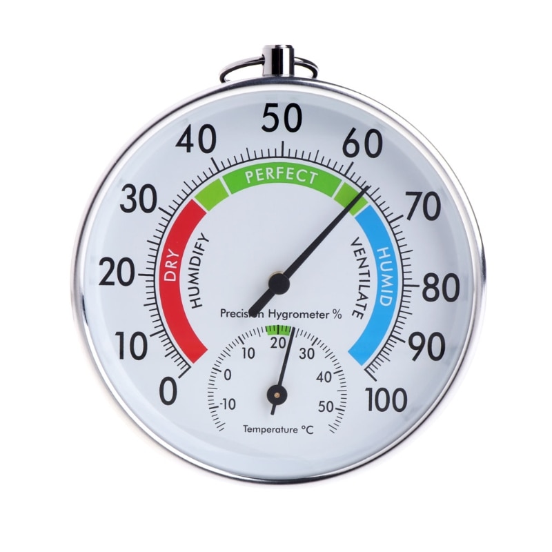 Muur Opknoping Temperatuur-vochtigheidsmeter Analoge Indicator Indoor Outdoor Thermometer Hygrometer