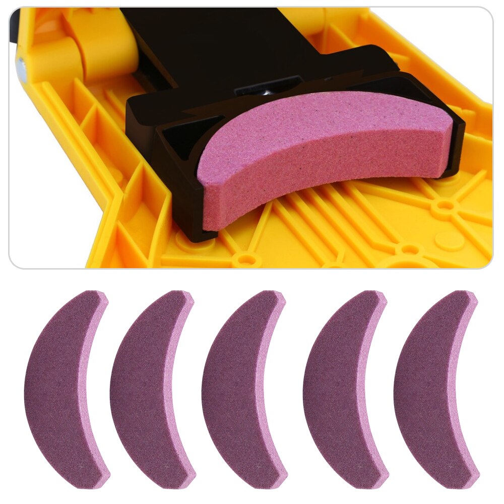 Träbearbetning motorsåg tänder slipare slipkedja med 5 st extra bryne sten slipmaskin slipverktyg