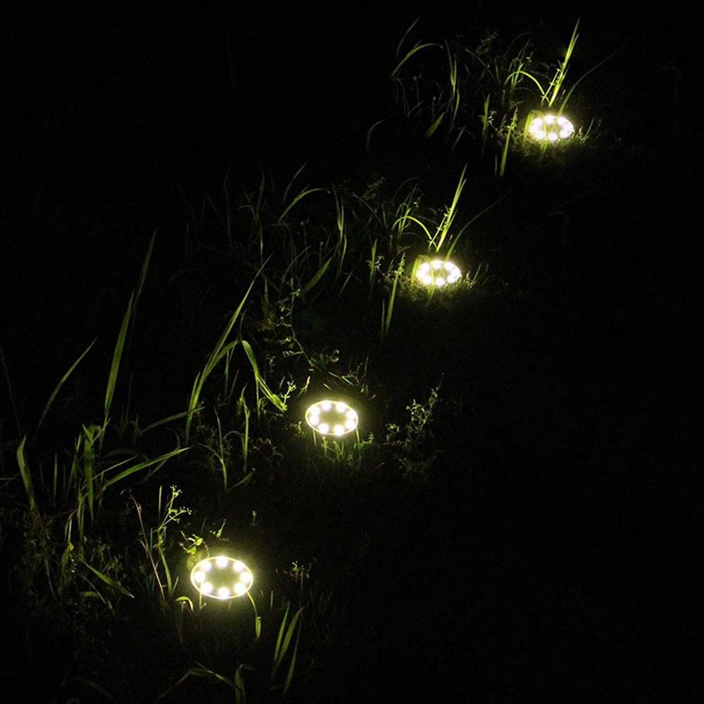 Draadloze waterdichte grondverlichting op zonne-energie, ,8 led-tuinpadverlichting voor buiten, verpakking van ,4