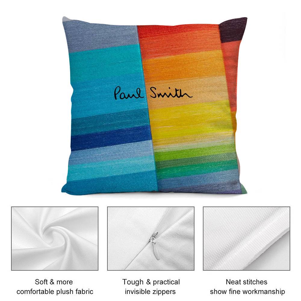 Art P-PaulS-s S-SmithS Pillow Case Short plush Double-sided Print Square Throw Pillow Covers Sofa Home Cushion Decor