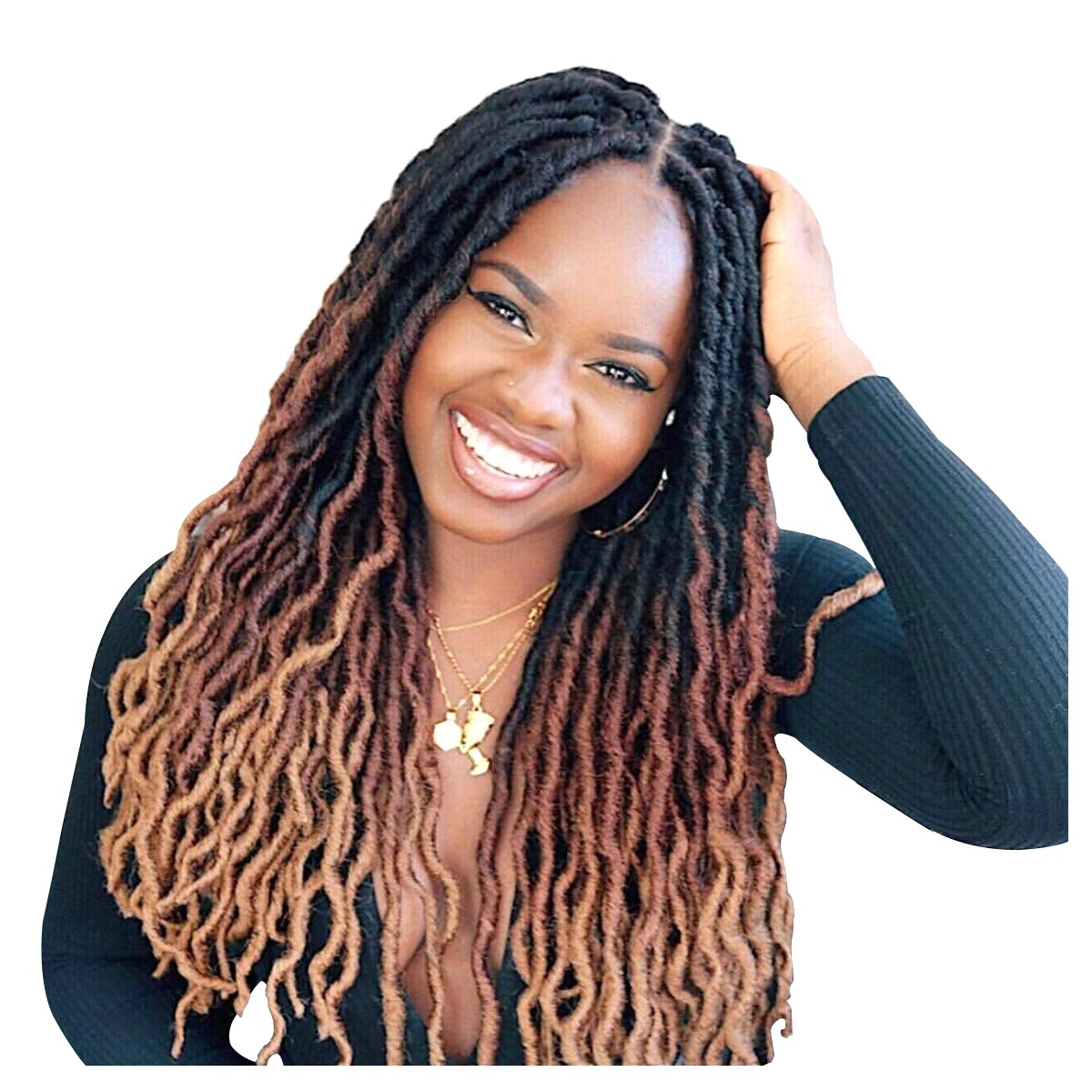 Curly Crochet Braids Hair Extensions 18 Inch Ombre Blond Soft Goddess Synthetic Braids Crochet Braids Hair