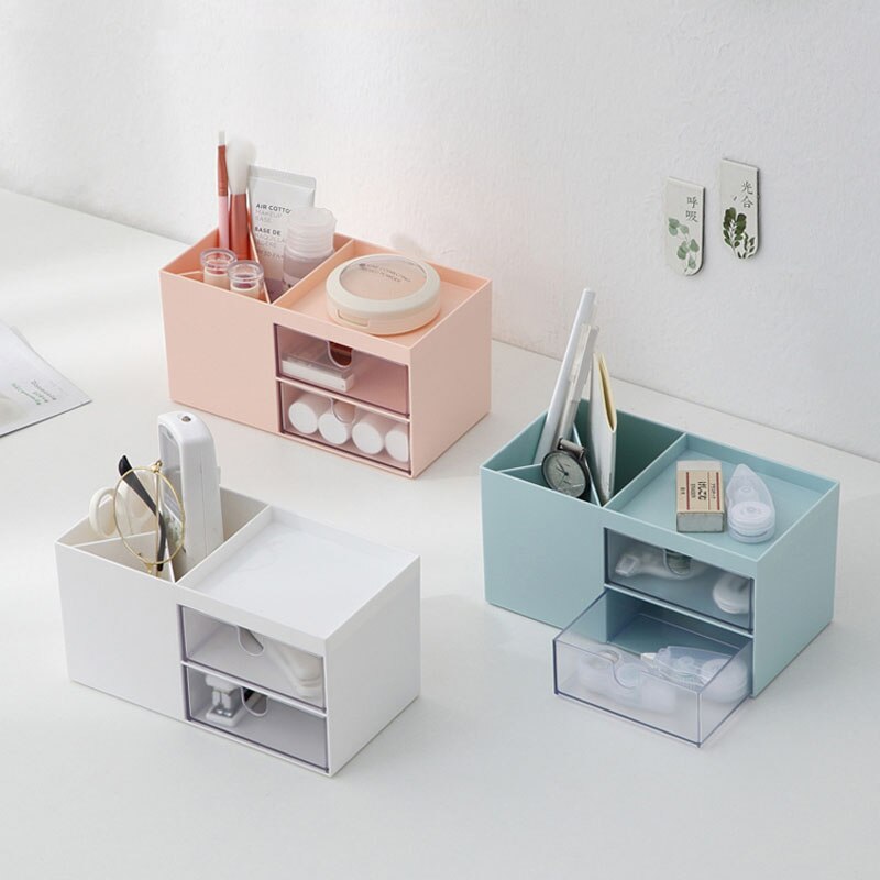 Make-up organizer lades plastic cosmetica opbergdoos sieradencontainer make-up koffer make-up kwasten houder organizers