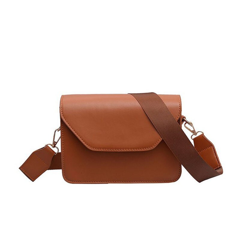 Bolsas femininas de couro sintético ranhuang, nova bolsa de ombro casual para meninas, modelo carteiro a1785, 2020: Brown