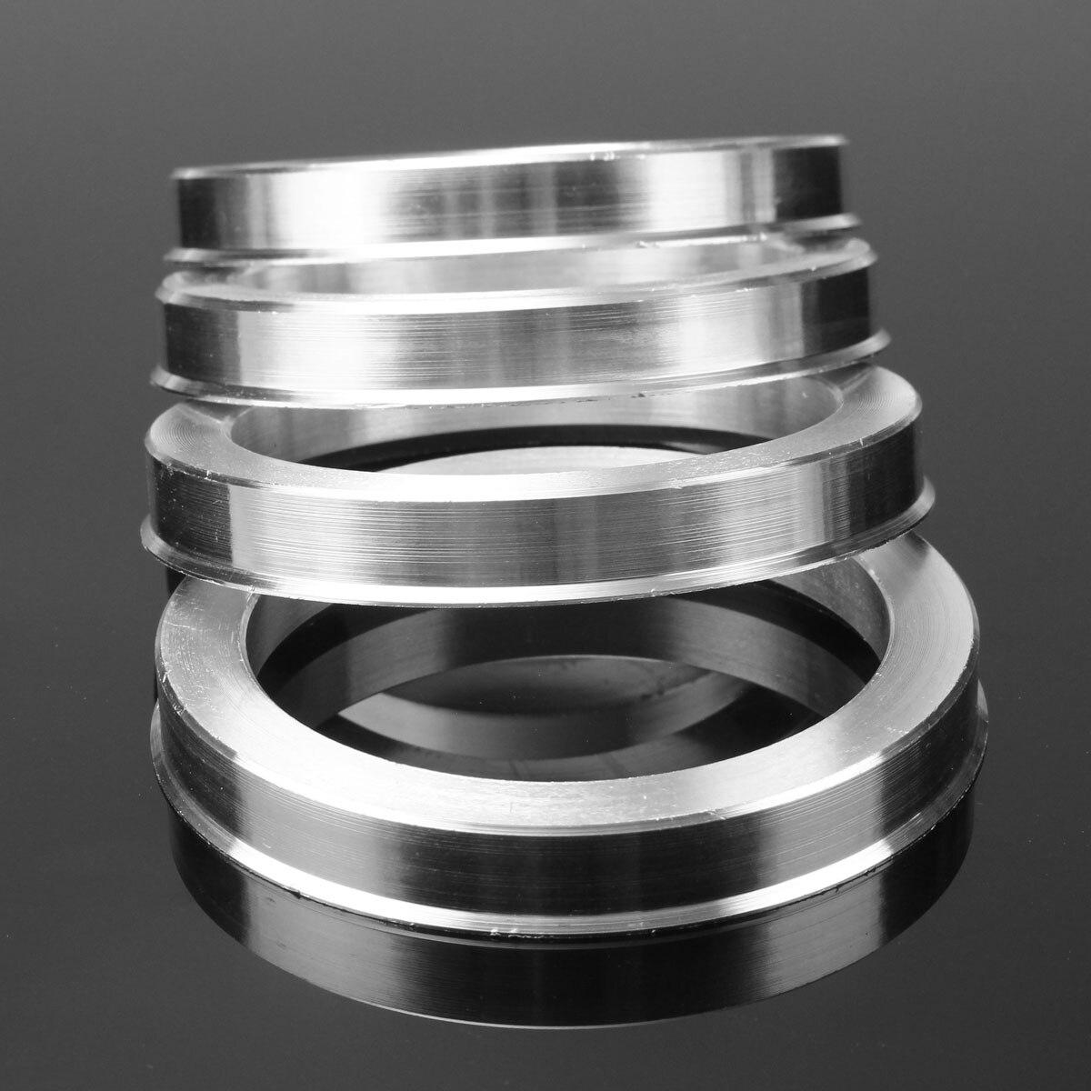 Conjunto de espaciador de rueda Universal de aluminio, 4 Uds., 73,1mm-57,1mm, conjunto de espaciador de rueda Universal de aluminio de 73,1mm O/D 57,1mm I/D