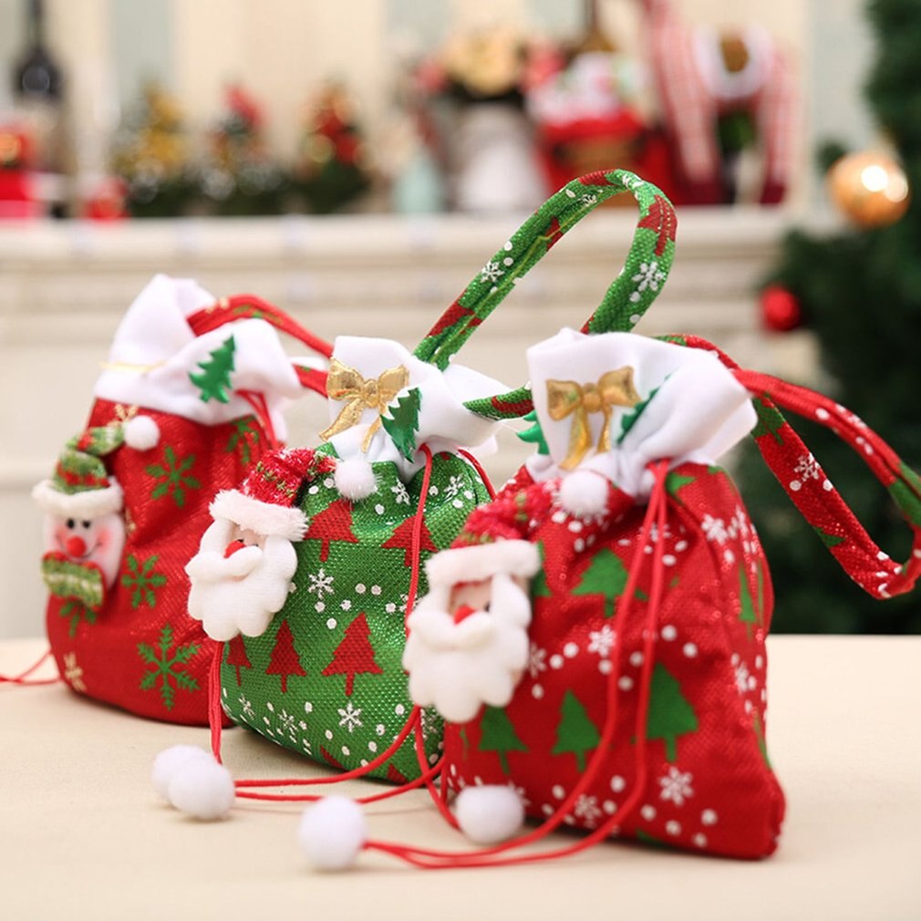 Søde juleposer slikpose julemanden snemand juletræshængninger børns juletasker