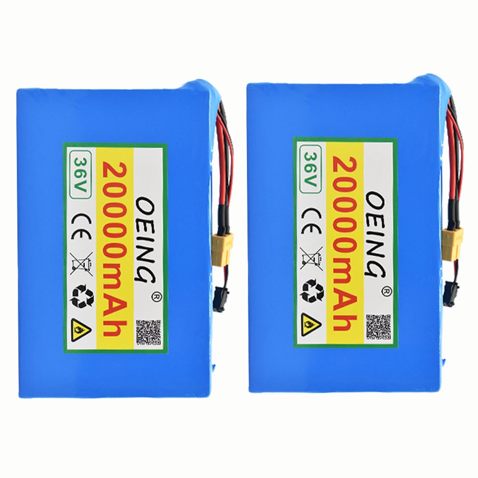 10S2P 36V 20Ah 450Watt 18650 Lithium ion battery pack For Scooter skateboard ebike electric bicycle 42V 37V 35E XT60 SM 2P