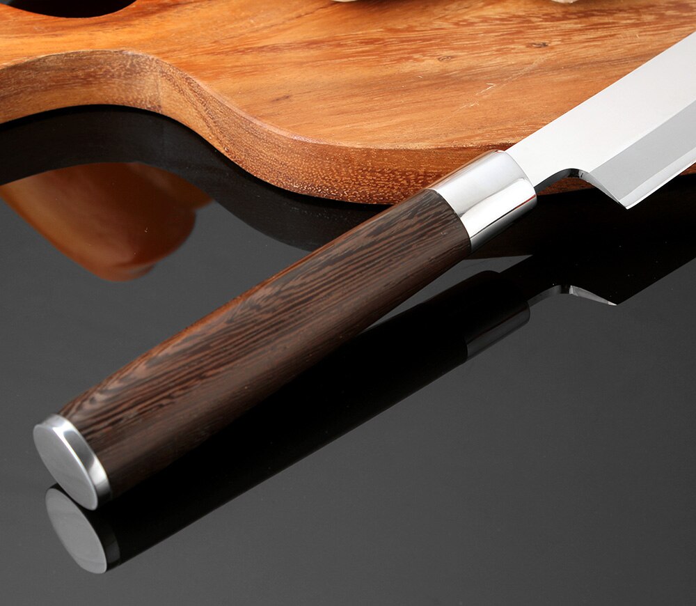 Xituo 9.5 "Japanse Zalm Sushi Messen Sashimi Keukenmes 7Cr17Mov Chef Messen Ruwe Visfilet Cleaver Utility Koken Gereedschap