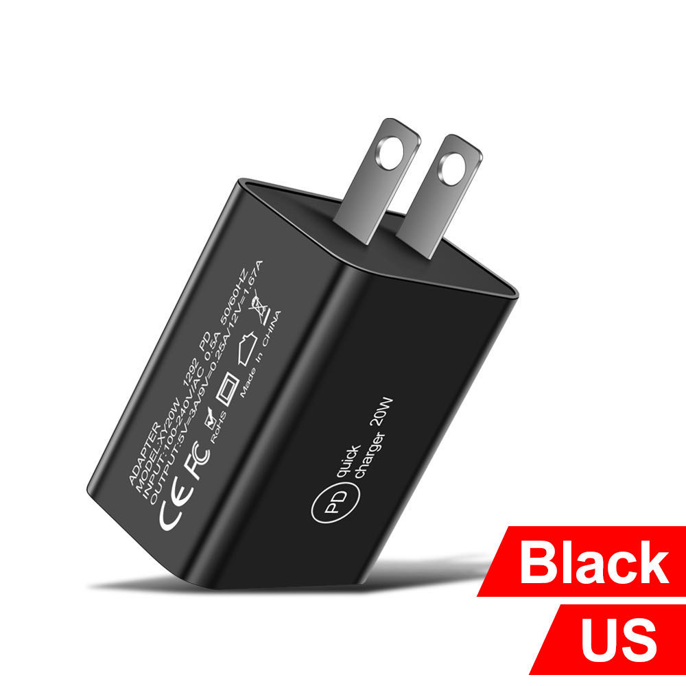 Schnellladegerät 20w pd typ-c netzteil eu/us/uk stecker für iphone 12, 11 pro max, xs, huawei  p40, ipad pro, samsung ladegerät: 3