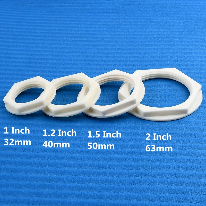 2 ~ 100 Uds hilo femenino 1/2 ~ 2 pulgadas plástico blanco Nylon tuerca de sujeción hexagonal jardín Micro riego Pagoda tapa de tornillo accesorio