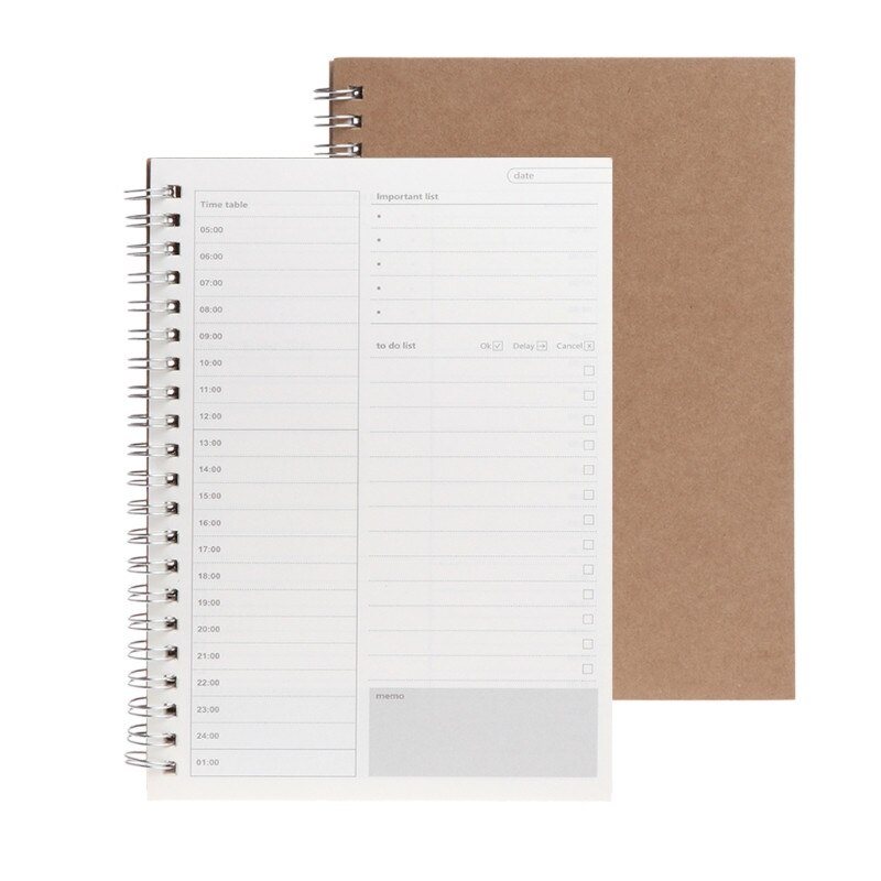 Planner Book Monthly Weekly Daily Agenda Schedule Blank Diary DIY Study Notebook: D