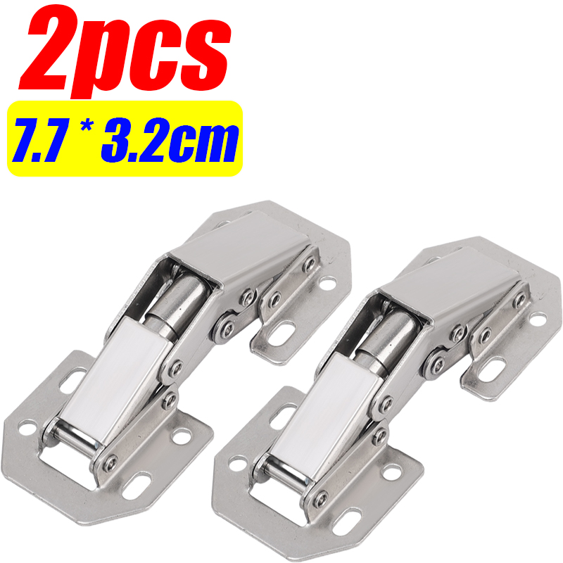2-10 STUKS 90 Graden Kast Scharnier 3/4in Geen-Boren Gat Kastdeur Hydraulische Scharnieren Soft Close met Schroeven Meubelbeslag: WHITE