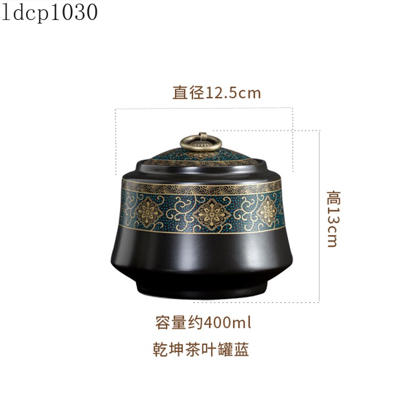 Thee Blikken Keramische Verzegelde Blikken Koperen Ring Deksels Thee Opslag Tanks Vochtbestendige Thee Containers Woonkamer Theetafel accessoires