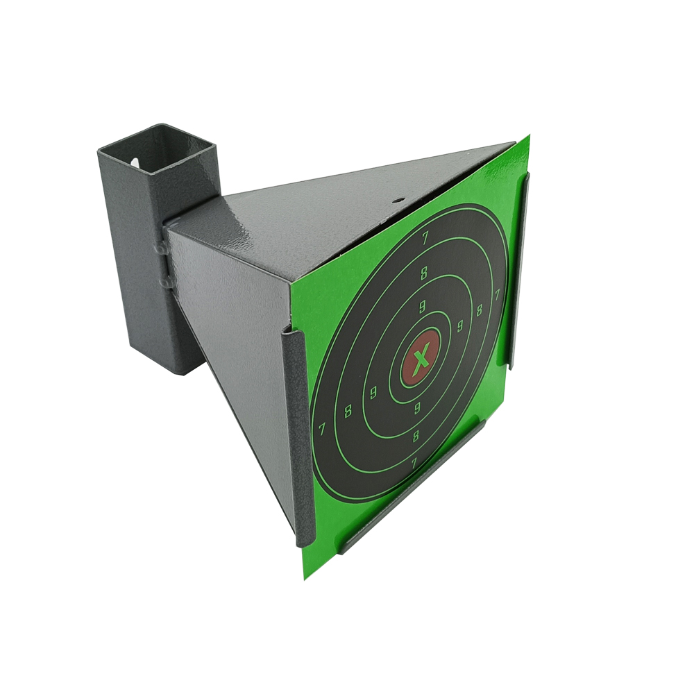 Grey Metal Pellet Trap Funnel-shape with 20 Counts Paper Targets Small 5.50 inch 14 cm: Dark Brown