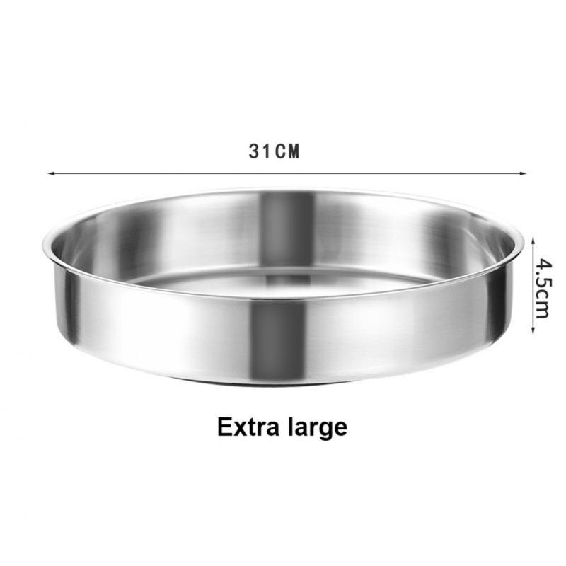 360 Rotating Tray Kitchen Storage Container Spice Jar Snack Cosmetic Stainless Steel Serving Tray Condiment Storage Tray