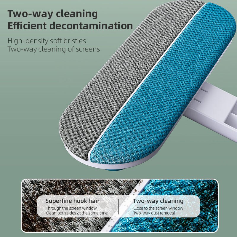 Joybos Mesh Cleaning Brush Multi-function For Screen Window Carpet Sofa Light Handheld Double Sided Dust Broom Household Cleaner