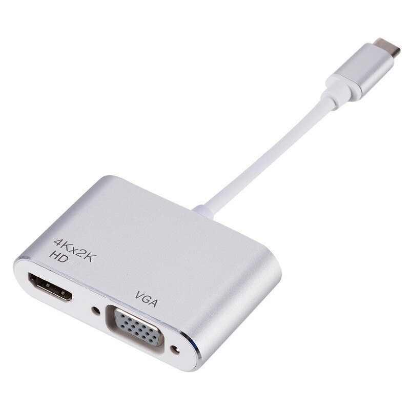 Type Usb-c To HDMI+VGA Same Screen 4K Small Screen To Large Screen Converter USB3.1 TO HDMI VGA