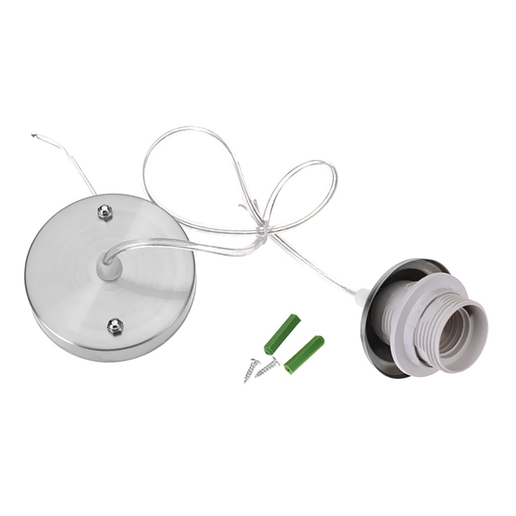 Chrome Ceiling Rose E27 Screw Type Pendant Light Lamp Bulb Holder Fixture