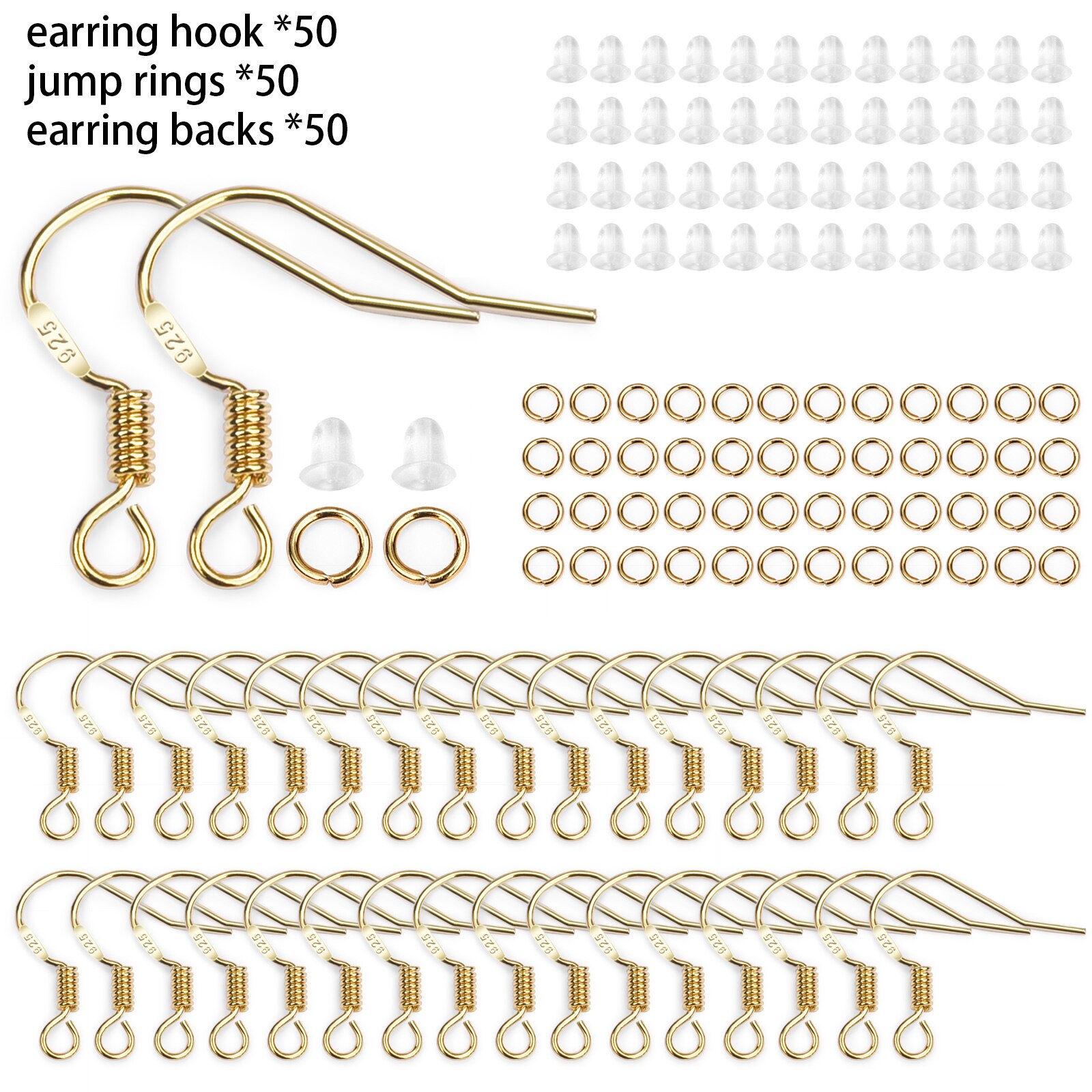 Kolczyk silikonowe formy żywiczne skrzydło motyla ogon ryby muszle epoksydowe formy na naszyjnik DIY brelok tworzenia biżuterii rękodzieło: Gold -150pcs