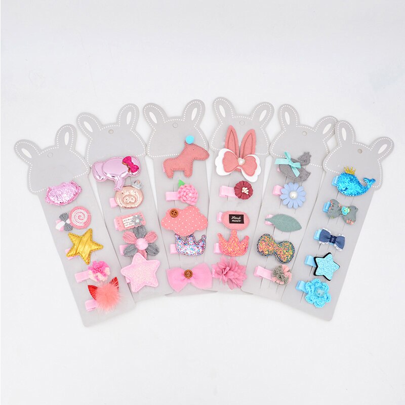 5 teile/satz Kinder Baby Haar Clips Kinder Mädchen Bögen Crown Haarnadel Haarbandjes Baby Clips Haar Zubehör Barettes Fille Enfant