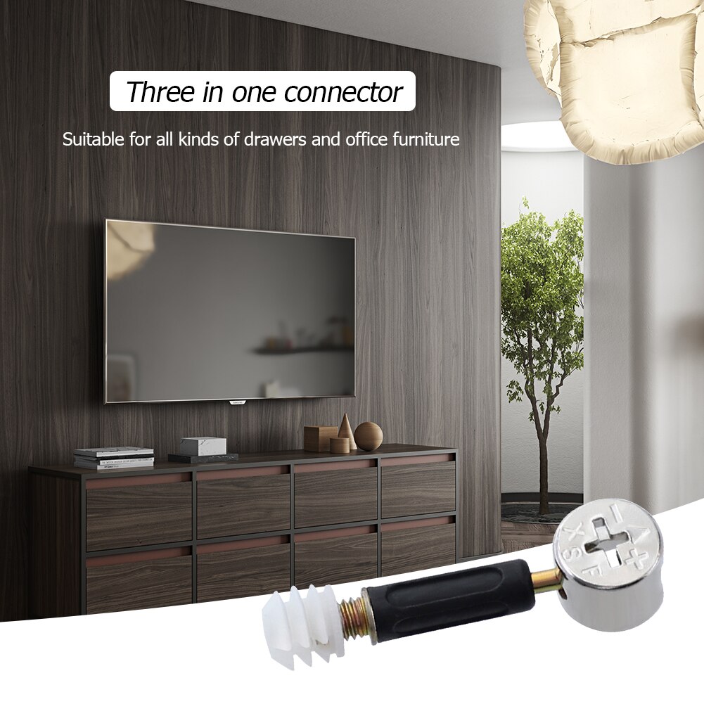 20pcs Furniture Cabinet Connecting Fitting Bolt Screw Fastener Hardware