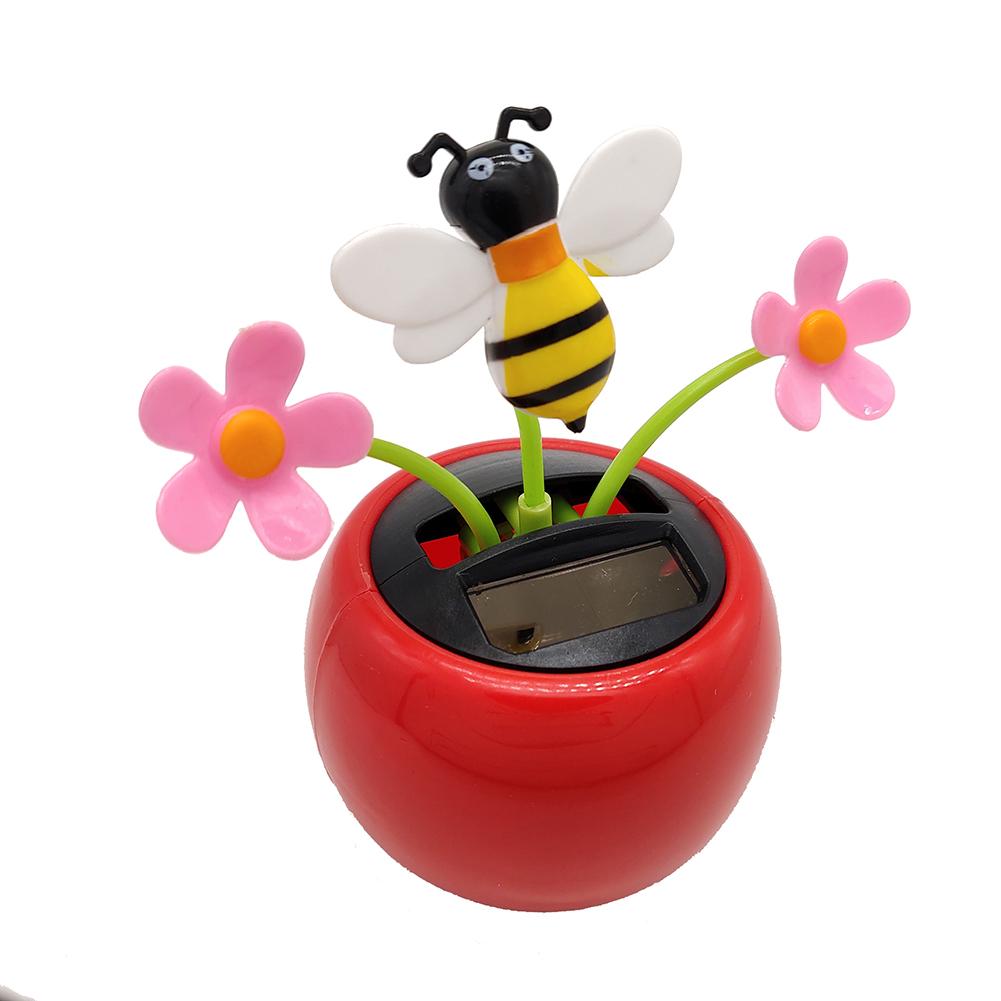 Zonne-energie Swing Dansen Bloem Bee Speelgoed Thuis Auto Ornament Decoratie