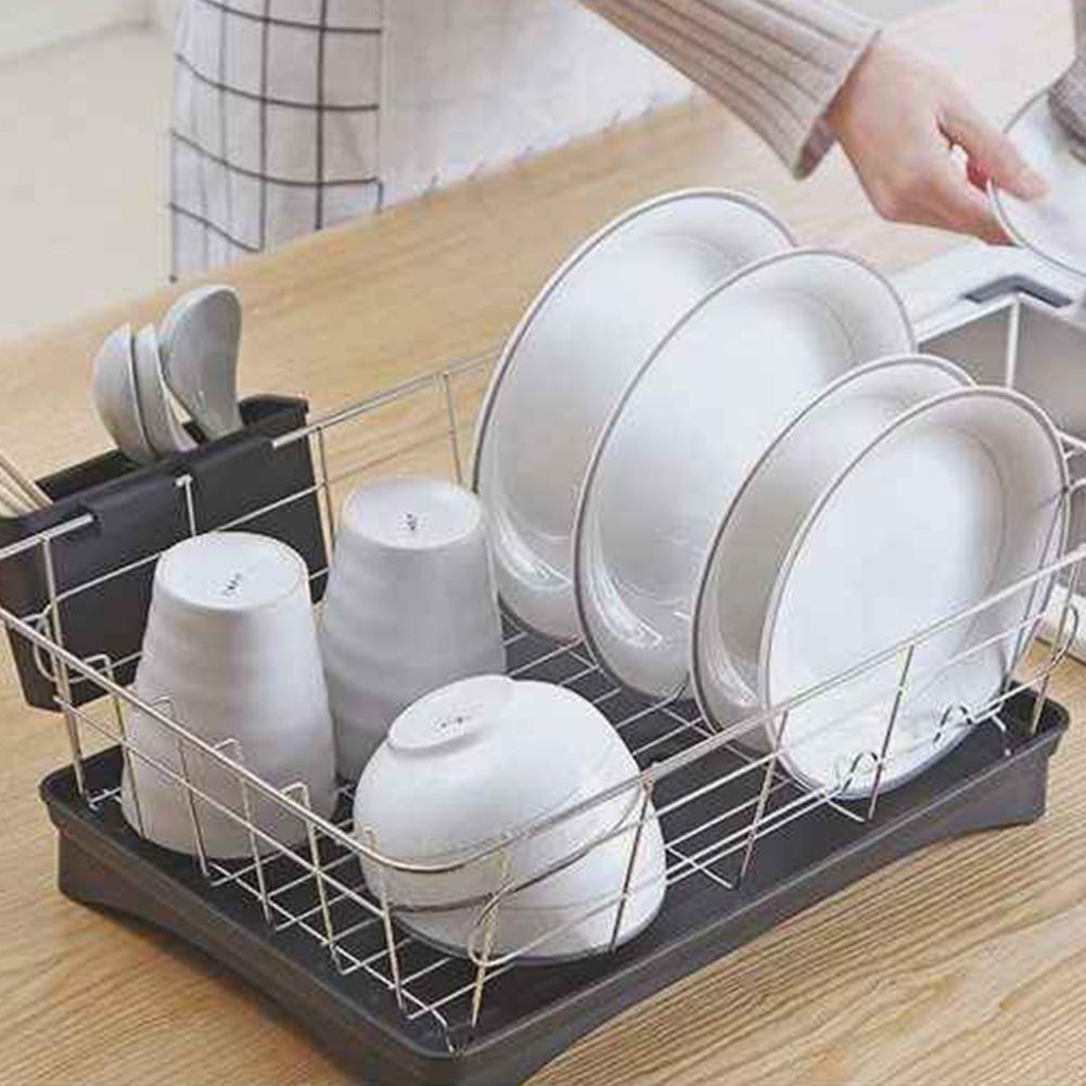 Stainless Steel Single Layer Dish Rack Kitchen Org... – Grandado