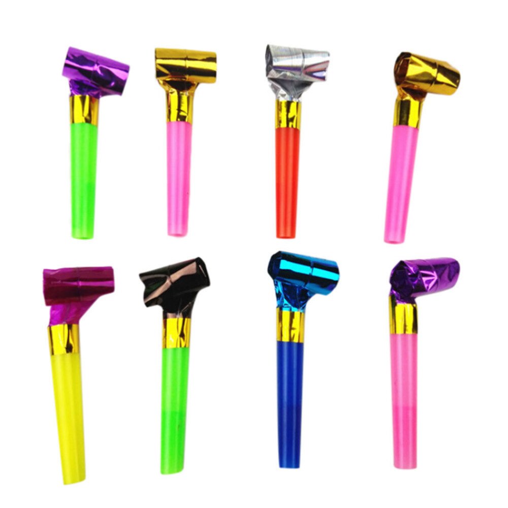 10 Uds baratos divertidos y bonitos sopladores de de cumpleaños Noisemakers colores favoritos de