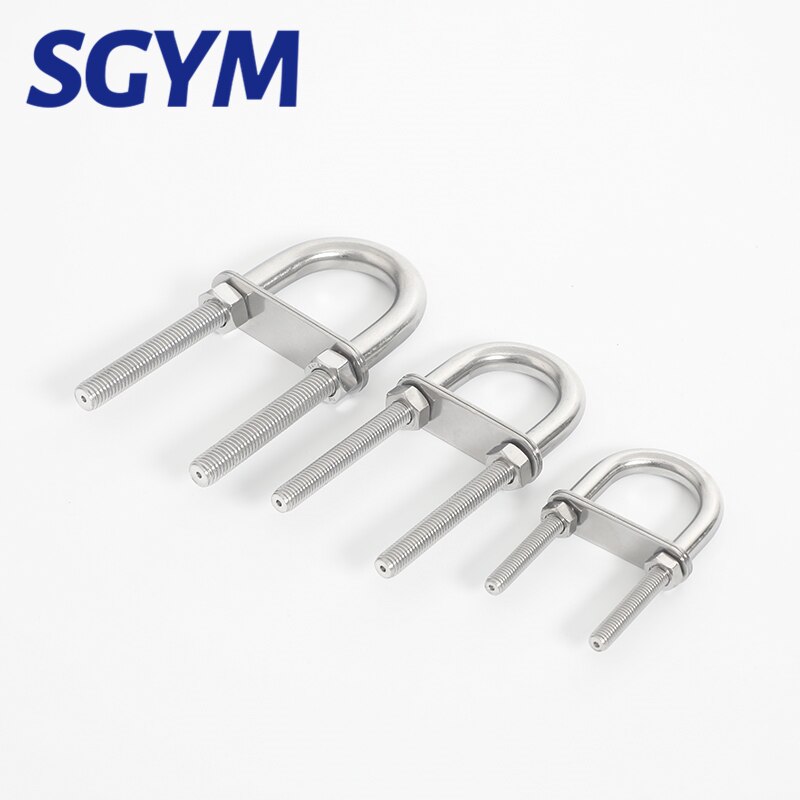 1Pcs M4 M5 M6 M8 M10 M12 Rvs 304 Marine Rigging Boog/Stern Eye U-Bolt voor Boot Hardware Boot Onderdelen Zilver